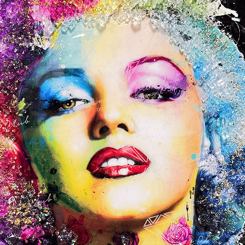 楽天市場】水晶パネル アートパネル 60×60cm ポップアート 黒フレーム