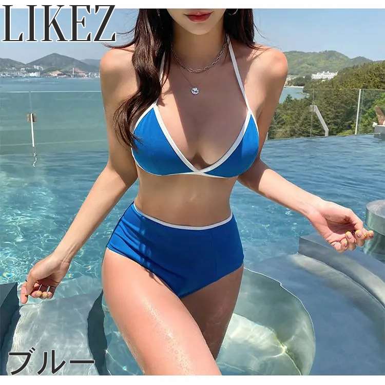 楽天市場】水着 ビキニ セパレート レディース 夏 ピンク/ブルー