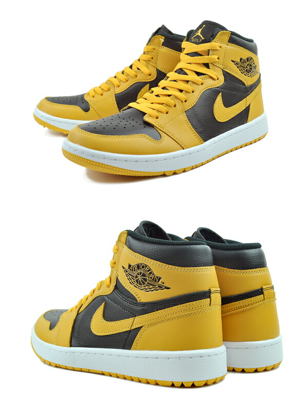 楽天市場】NIKE AIR JORDAN 1 HIGH GOLF pollen/black-white dq0660
