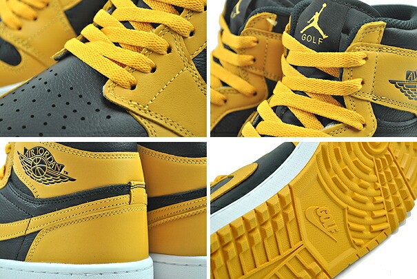楽天市場】NIKE AIR JORDAN 1 HIGH GOLF pollen/black-white dq0660