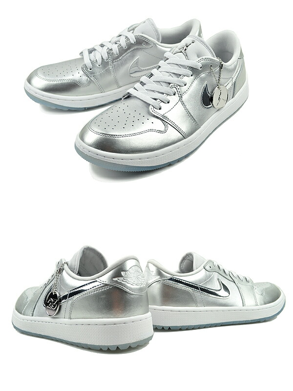 楽天市場】NIKE AIR JORDAN 1 LOW GOLF NRG GIFT GIVING metallic