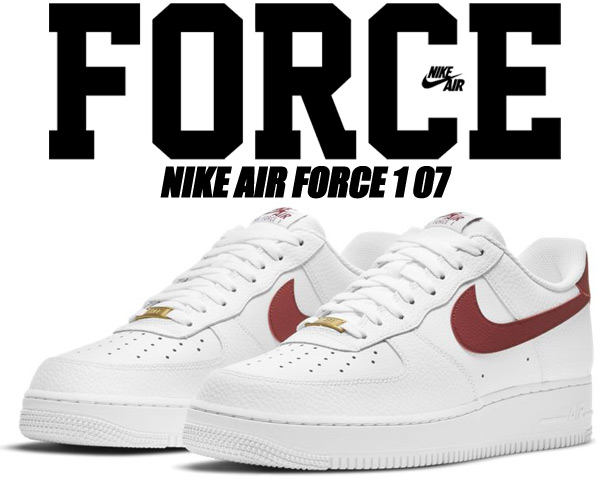 楽天市場】NIKE AIR FORCE 1 07 white/team red-wht cz0326-100 ナイキ