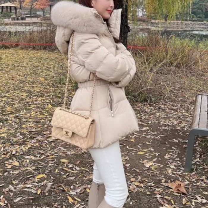 楽天市場】【送料無料】2024 AW 新作 3color リアルファー ベルト付き