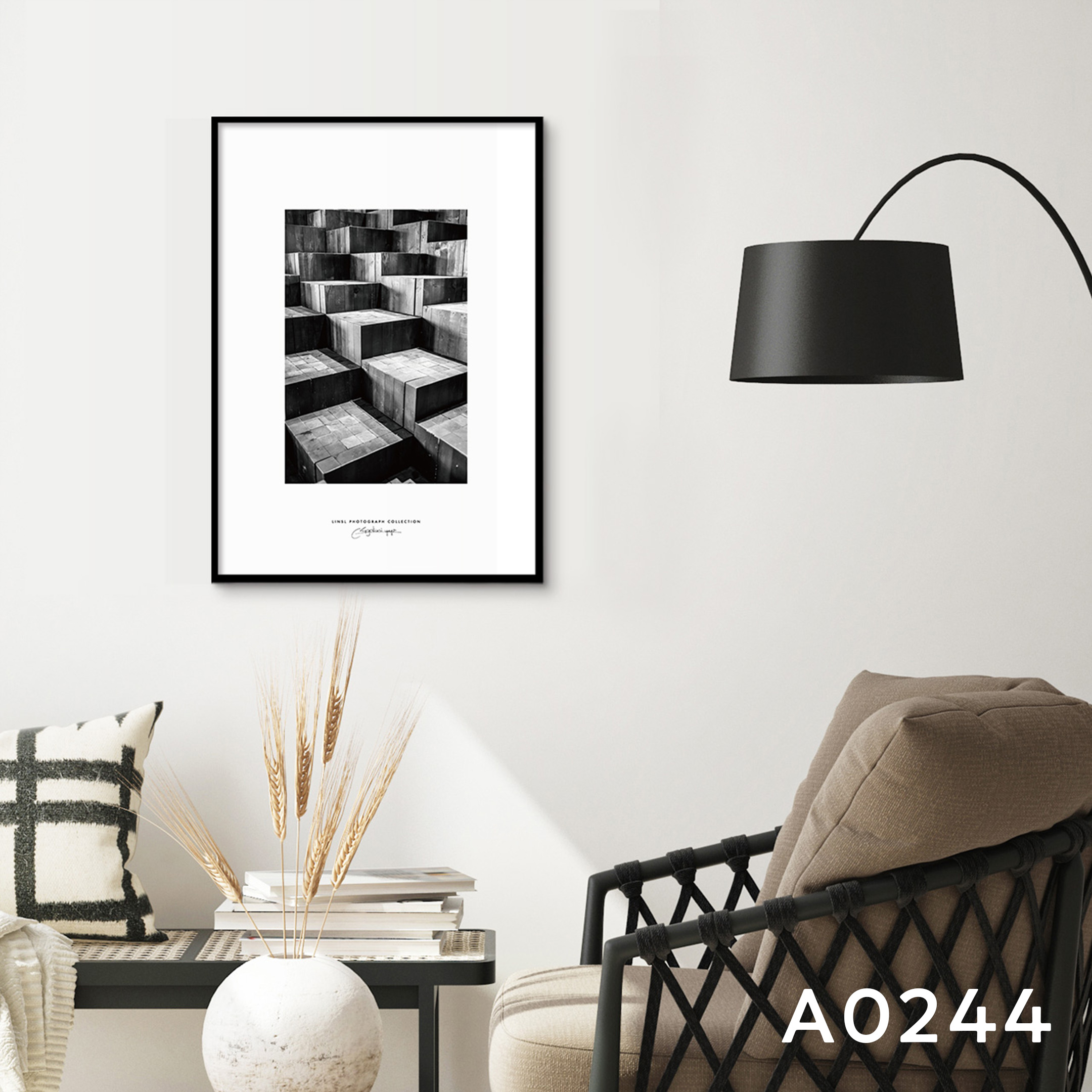 楽天市場】〈目線を集める〉ブラックモダン フォトアート A2 フレーム