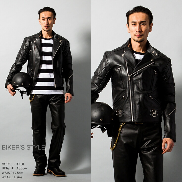 楽天市場】Horn Works 本革 UKパッドダブルライダースジャケット