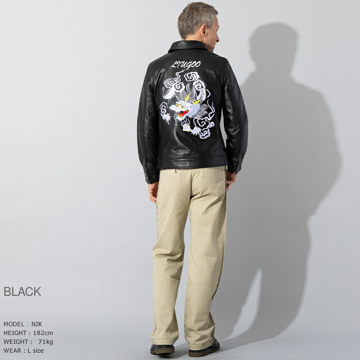 楽天市場】【30%OFFクーポン】Liugoo Leathers 本革 レザースカジャン