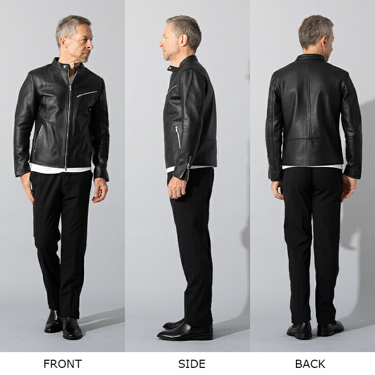 楽天市場】LIUGOO 本革 シングルライダース メンズ リューグー SRS23A