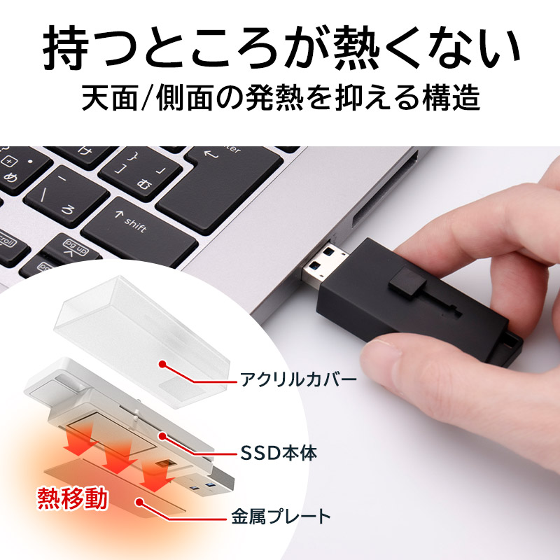 楽天市場】SSD 外付け 500GB 高速 R:1000MB/S TV テレビ録画 Type-A