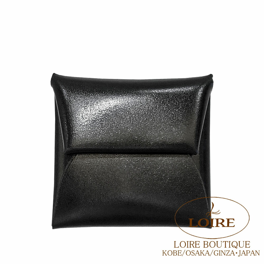 楽天市場】エルメス バスティア コインケース クロ ボックスカーフ