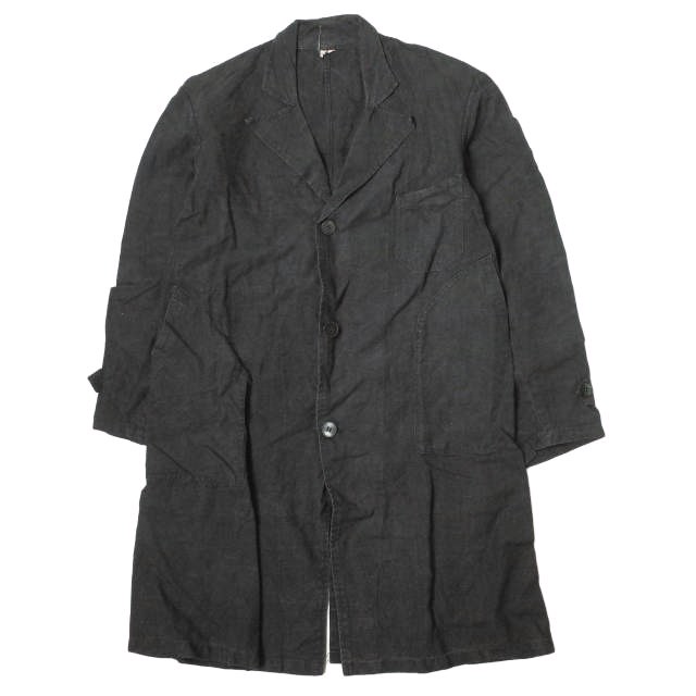 楽天市場】フレンチヴィンテージ ブラックリネンアトリエコート 44