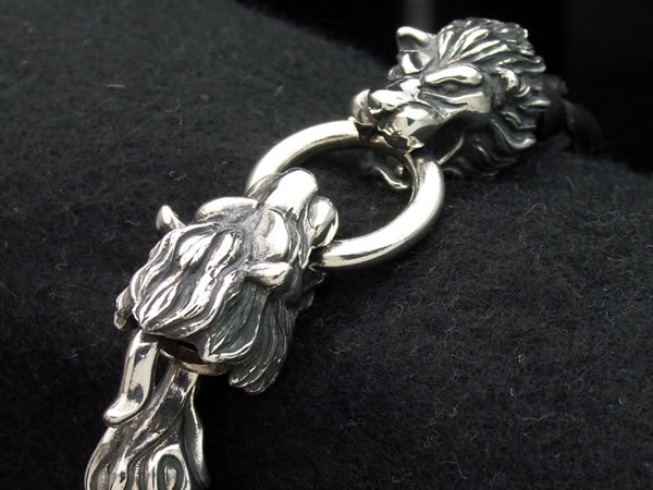 楽天市場】【シルバーアクセサリー】【送料無料】Wライオンヘッド