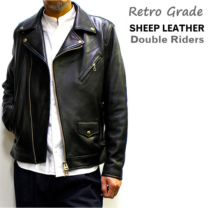 楽天市場】Retro Grade 羊革ダブルライダース SHEEPSKIN DOUBLE RIDERS