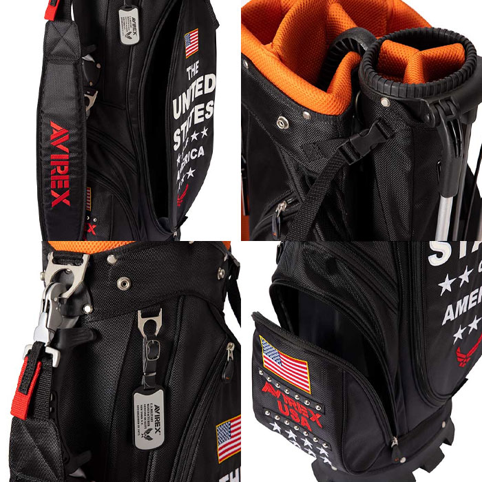 楽天市場】アヴィレックス ゴルフ 8.5型 USA キャディバッグ AVG3F-BA6