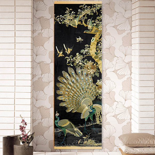 楽天市場】タペストリー 壁掛け ハンガーポスター 掛け軸風 水墨画