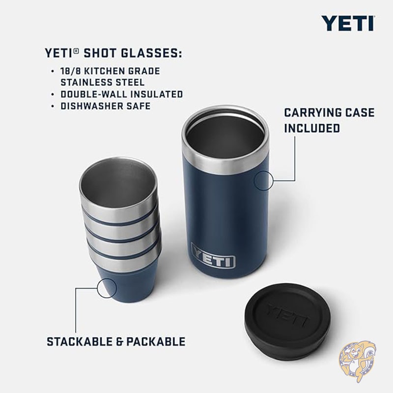 楽天市場】ショットグラス キャリングケース付き 4個セット YETI