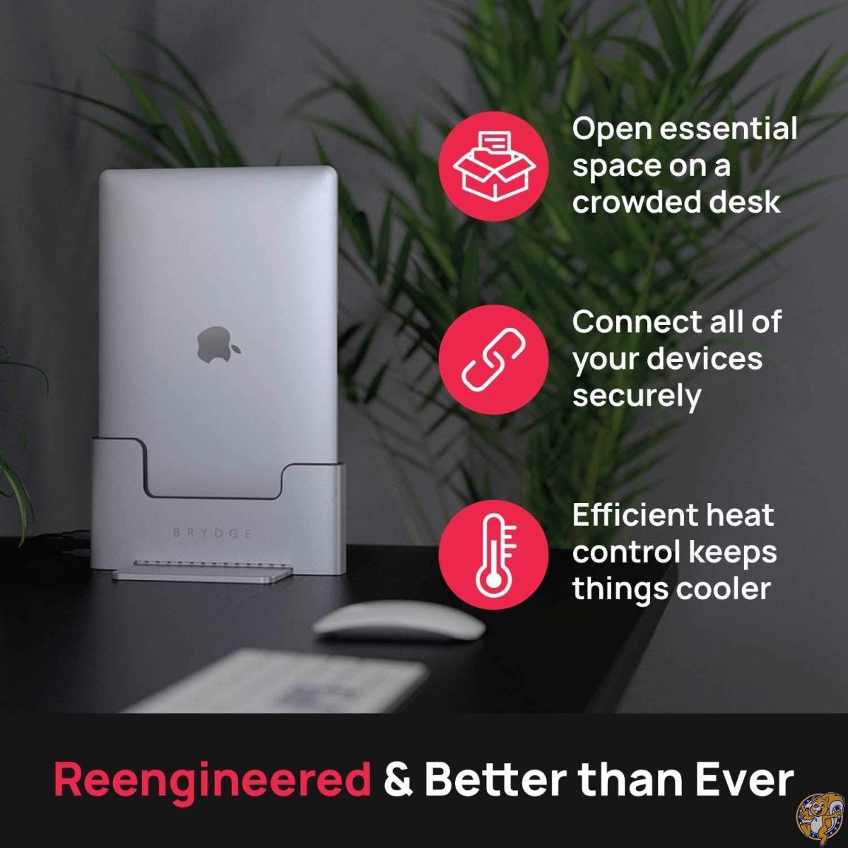 楽天市場】Brydge Macbook Air 13インチ対応 縦型ドッグ 省スペース