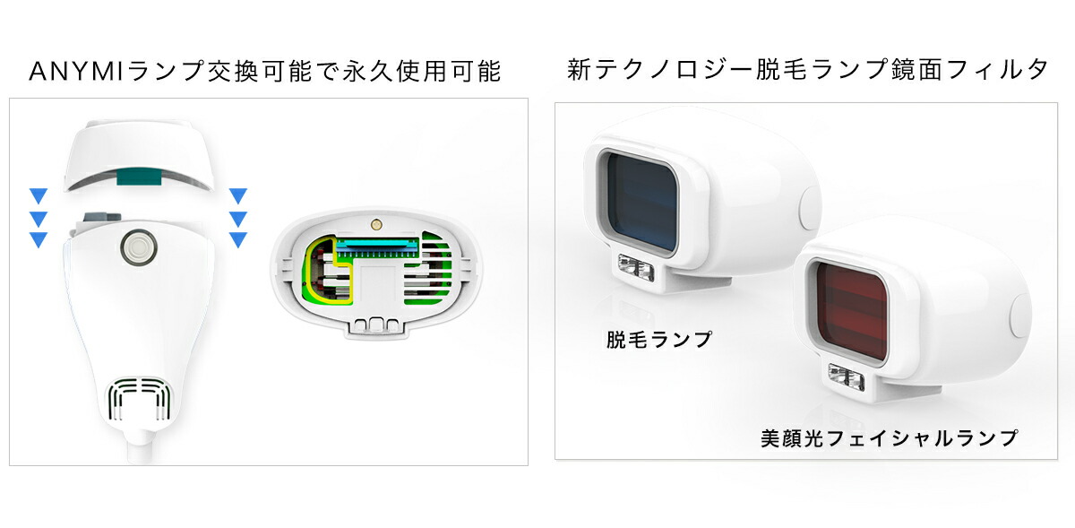 楽天市場】ANYMI PRO脱毛器（光フェイシャルカートリッジ付）脱毛器