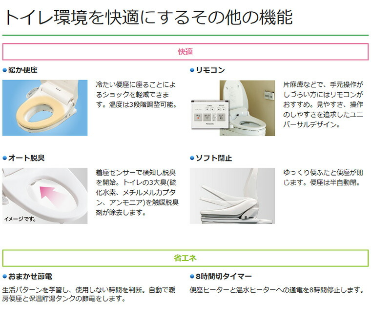 楽天市場】Panasonic 補高便座 温水洗浄便座付き補高便座α リモコン