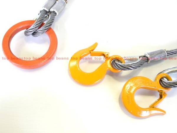 楽天市場】2点吊ワイヤーロープ 10mm(3.5分)×4m JIS規格 使用荷重：1.4