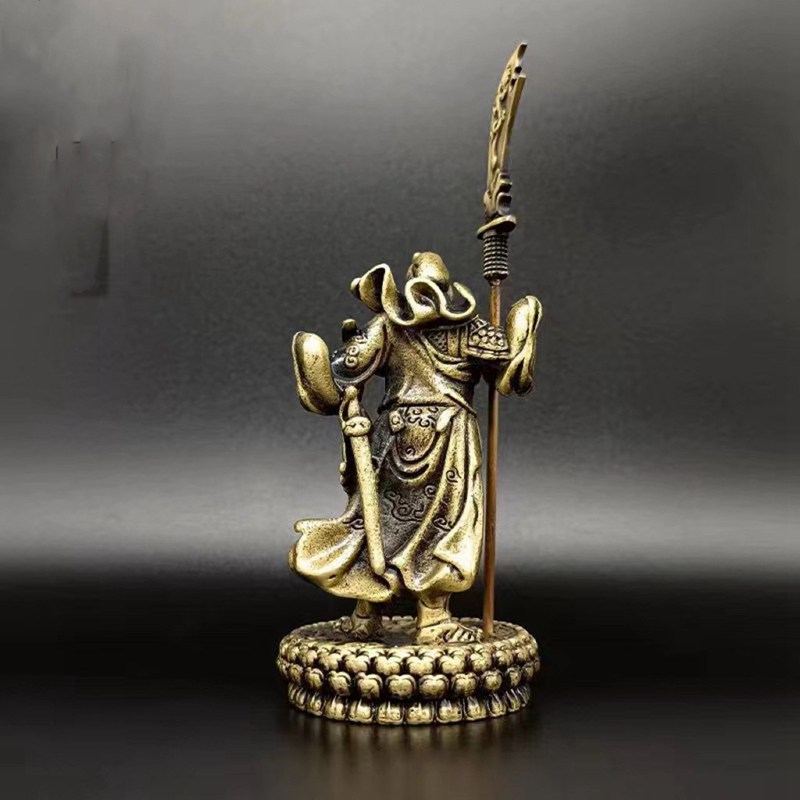 楽天市場】関羽像 関雲長 関帝像 関公像 仏像 神像 立像 銅製 ミニ