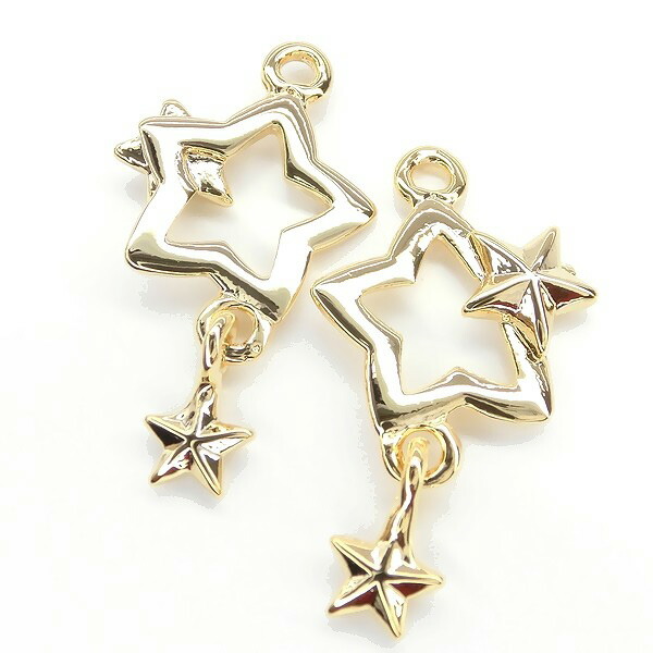 楽天市場】▽期間限定値引き▽ 2個 チャーム 星 ほし ホシ スター star