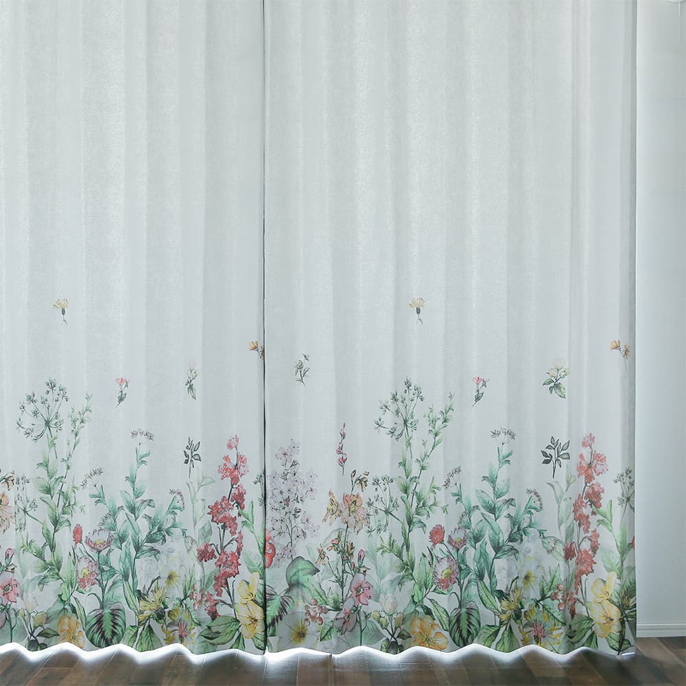 楽天市場】花柄 カーテン 3級遮光 遮光カーテン おしゃれ かわいい