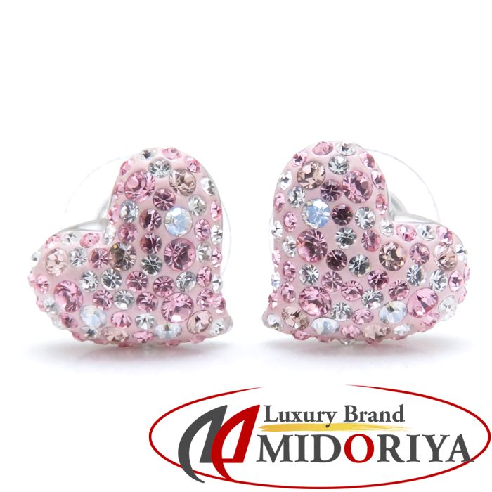 楽天市場】スワロフスキー SWAROVSKI ハート ピアス ピンク ライン