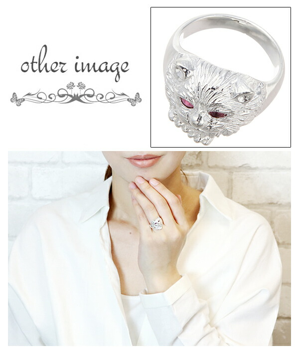 楽天市場】シルバー925製 毛並みまで再現されたネコのリング