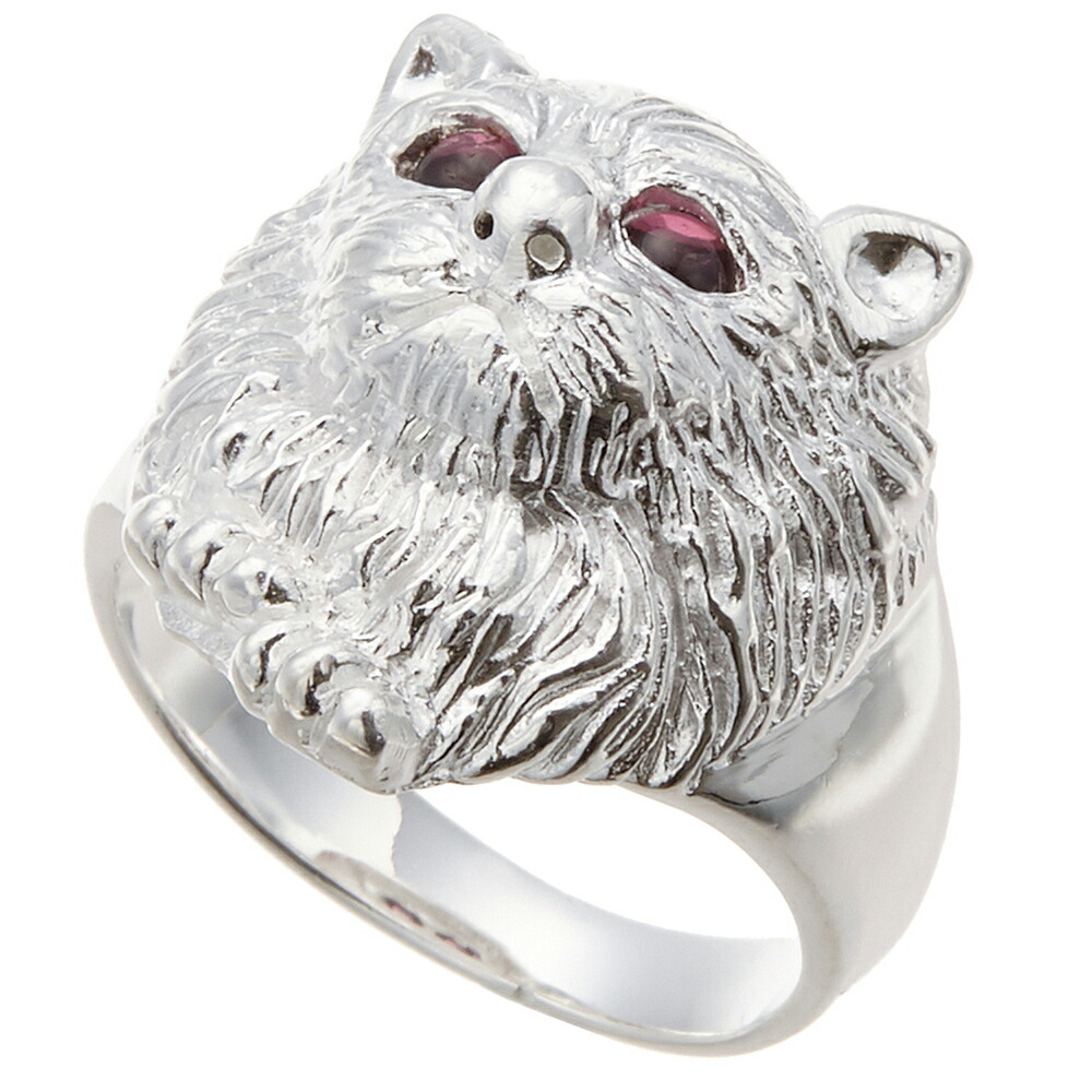 楽天市場】シルバー925製 毛並みまで再現されたネコのリング