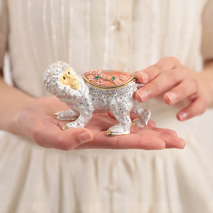 楽天市場】【正規品】 親子申 サル 桜 猿 干支 ジュエリーボックス