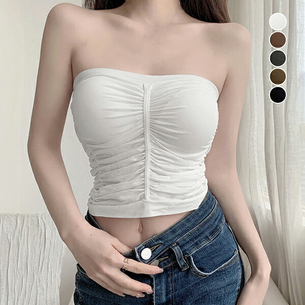 楽天市場】チューブトップ ブラウンの通販