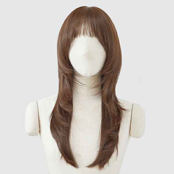 楽天市場】総手植えフルウィッグ)レイヤードパーマ エミリン（モースト