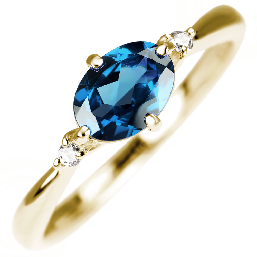 楽天市場】ロンドンブルートパーズ リング シンプル レディース 指輪