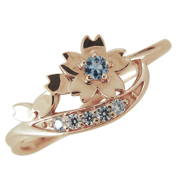 楽天市場】指輪 桜 花 モチーフ シルバーリング レディース 誕生石