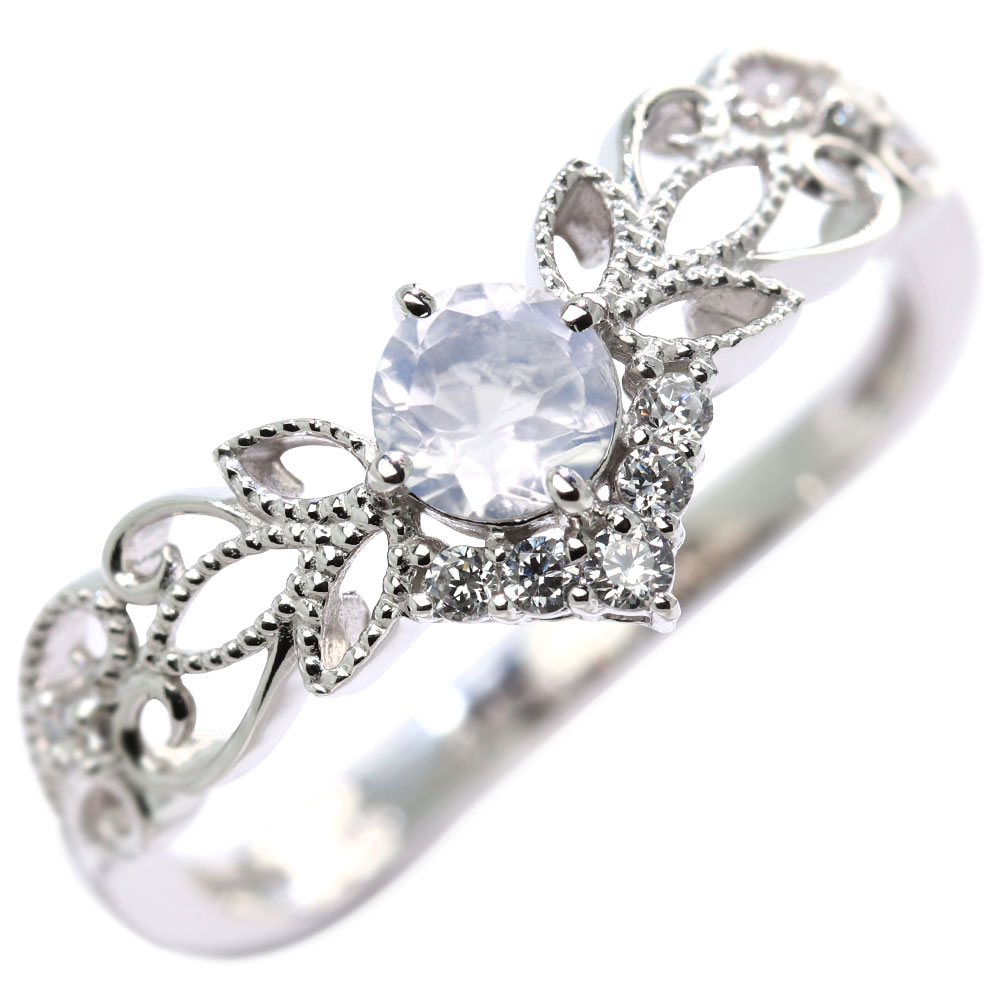 楽天市場】ティアラ リング レディース 6月誕生石ブルームーンストーン