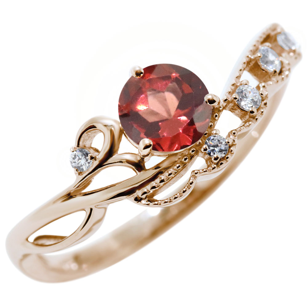 楽天市場】リング ガーネット 18金 指輪 1月誕生石 ゴールド K18