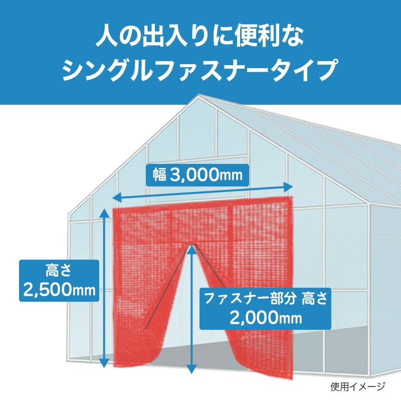 楽天市場】防虫つまネット シングルファスナータイプ 赤 XR-2700 目合