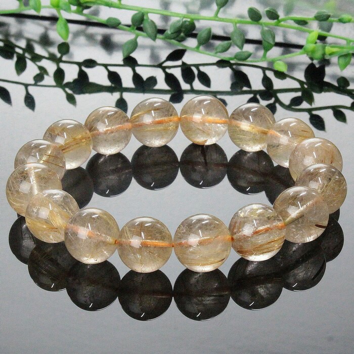 楽天市場】【高品質 一点物 大玉 13mm】ルチルクォーツ ブレスレット