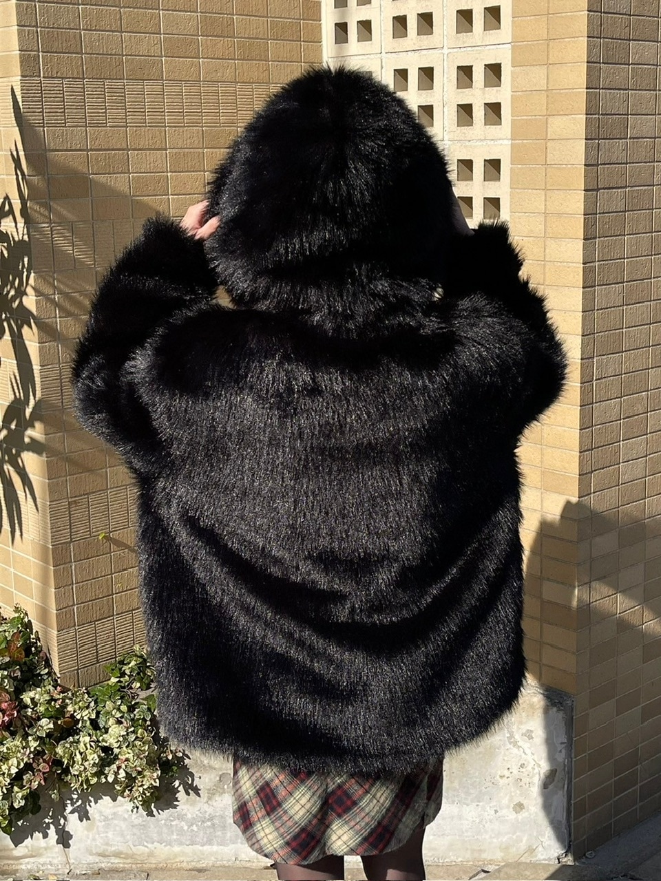 楽天市場】受注制【Chikashitsu +】hooded cropped fur blouson : Pressing