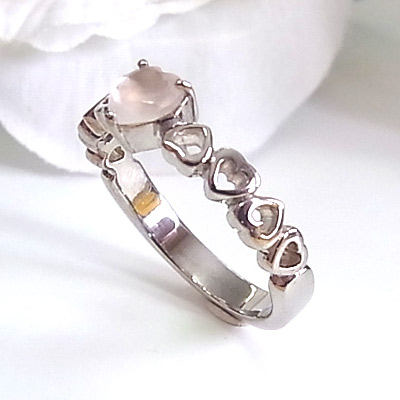 楽天市場】シルバー925 リング ローズクォーツ 