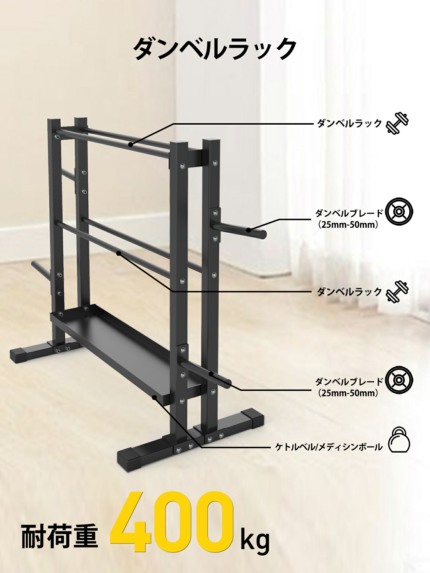 楽天市場】PROIRON ダンベルスタンド ウェイト収納スタンド ダンベル