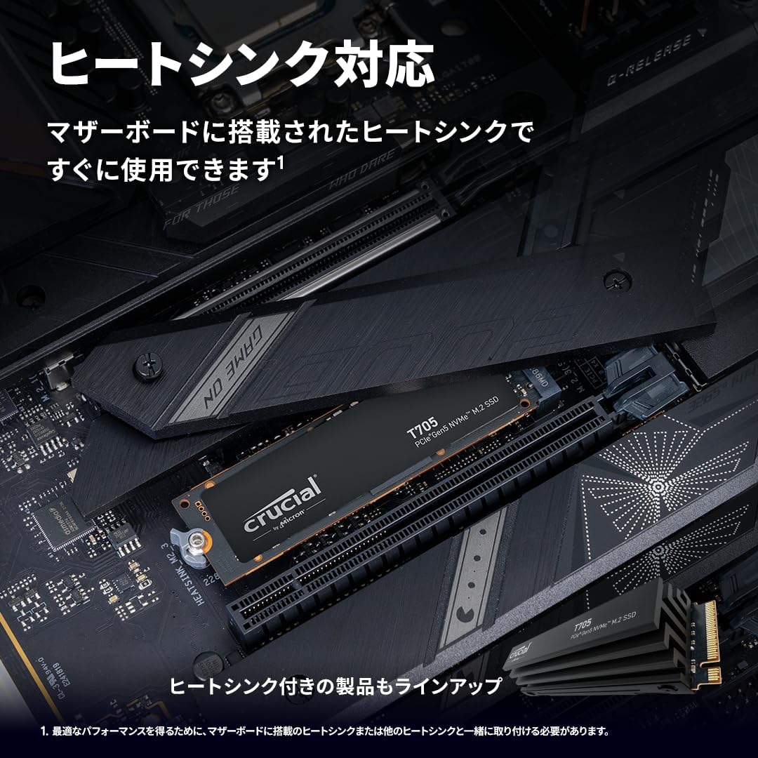 楽天市場】Crucial(クルーシャル) T705 2TB 3D NAND NVMe PCIe5.0 M.2