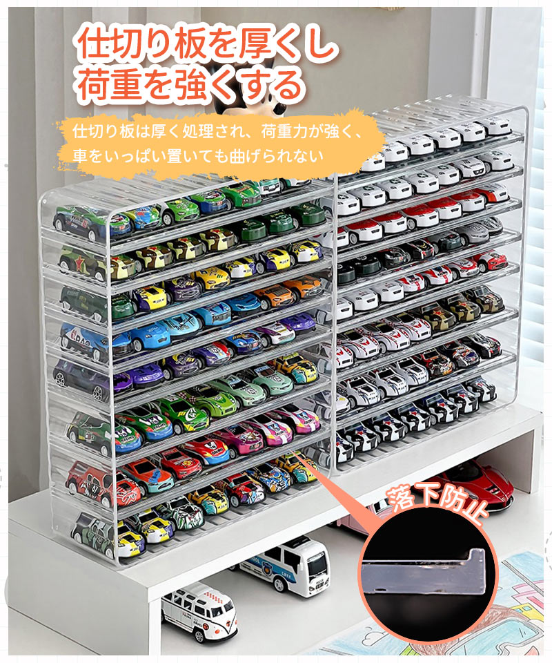 楽天市場】ミニカー 収納 ミニカーケース ミニカーディスプレイ 扉なし