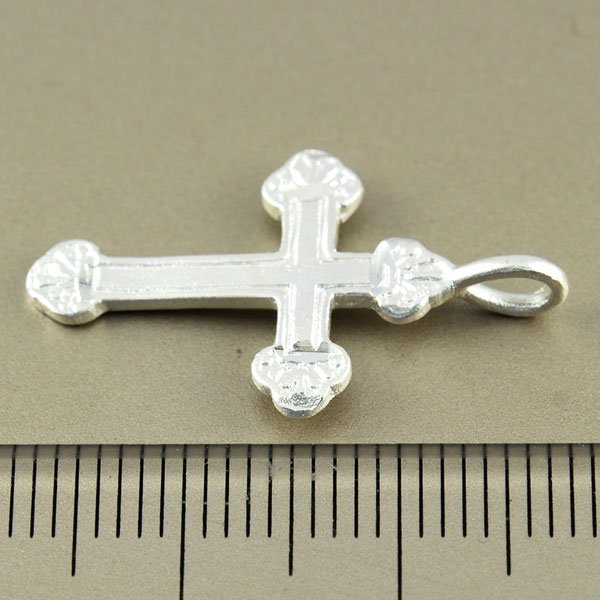 楽天市場】チャーム（クロス） 1個 シルバー925パーツ : 銀石