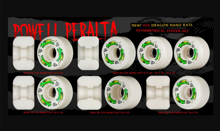 楽天市場】POWELL パウエル ウィール WHEEL P DRAGON FOMULA NANO RAT