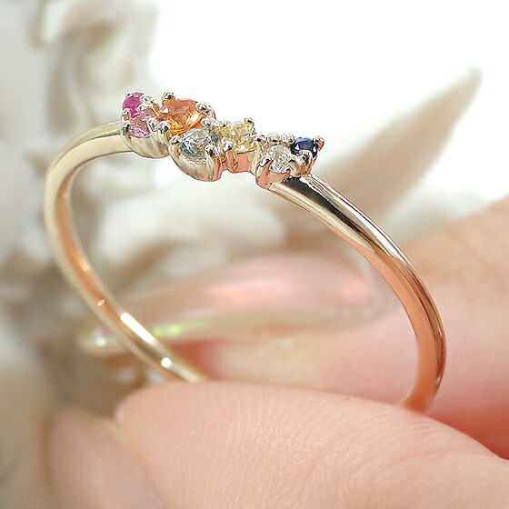 楽天市場】K10 アミュレット リング サファイア送料無料 ジュエリー