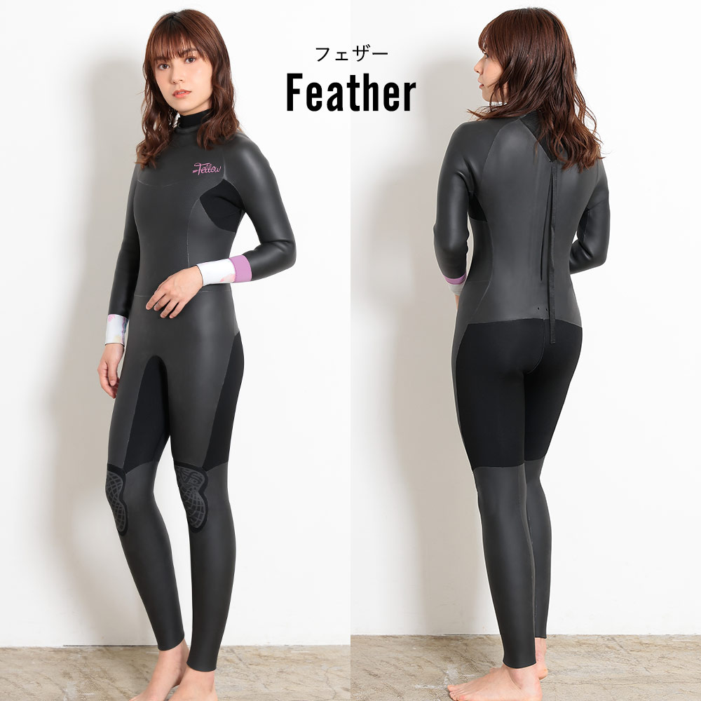 楽天市場】FELLOW セミドライ ウェットスーツ レディース 5×3mm バック