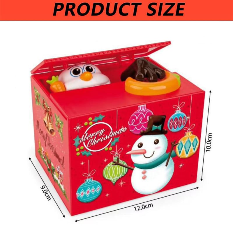 楽天市場】お金を盗むサンタ 貯金箱 雪だるま サンタクロースの貯金箱