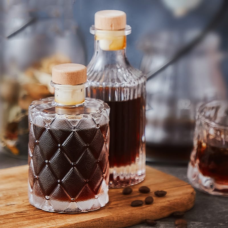 楽天市場】二個セット ガラス デキャンタ ボトル カラフェ 蓋付き