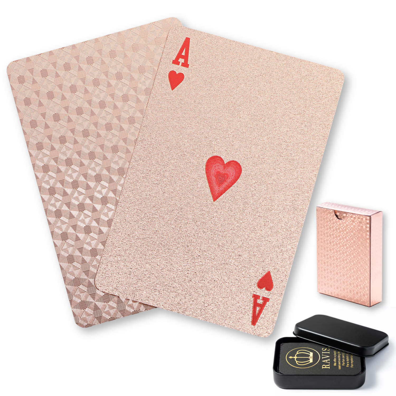 楽天市場】RAVIS トランプ プラスチック ピンク ゴールド おしゃれ